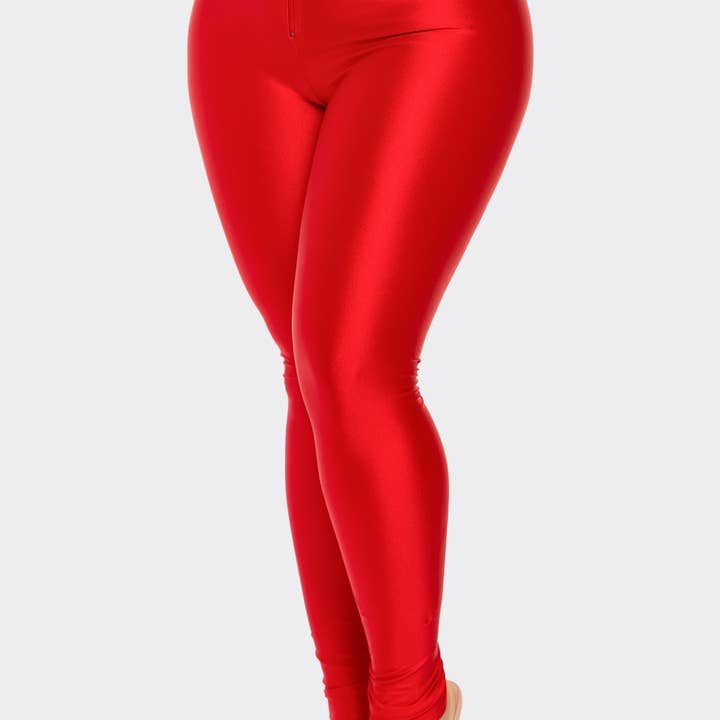 B10484 High Waist Zipper Leggings Dark Colors for wholesale by Uptown Apparel