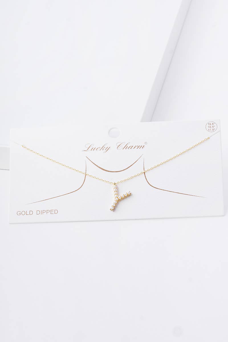 OHBOOBA DESIGN - Vente Colliers à pendentif - Collier initial en perles plaquées or35