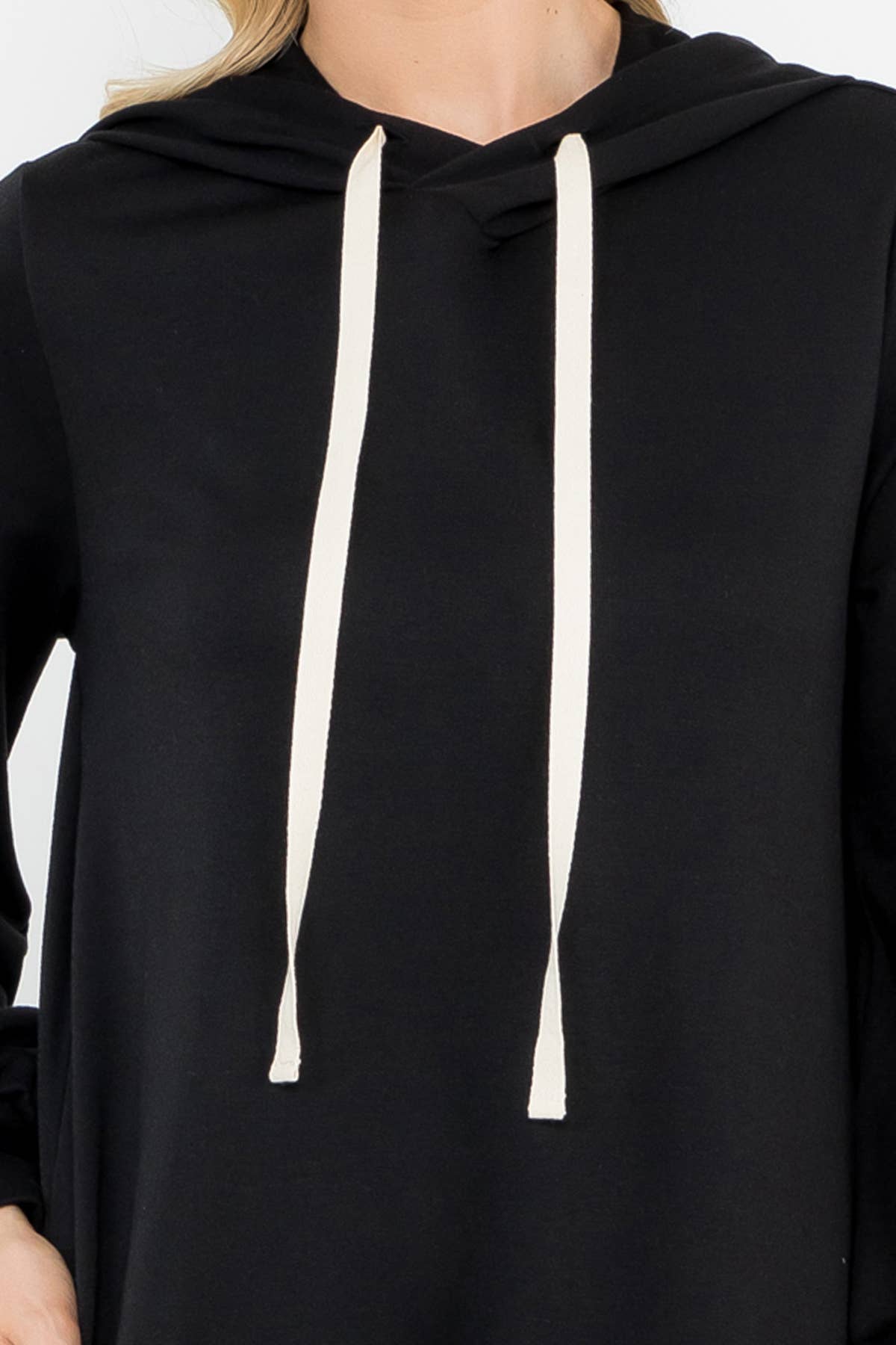 You & Me - Wholesale Dress - Women's - YMD10061V-FRENCH TERRY LONG PUFF SLEEVE HOODIE DRESS29