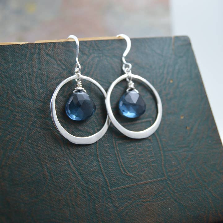 Sterling Silver London Blue Topaz Earrings – Organic design for wholesale by Whitelotus Design