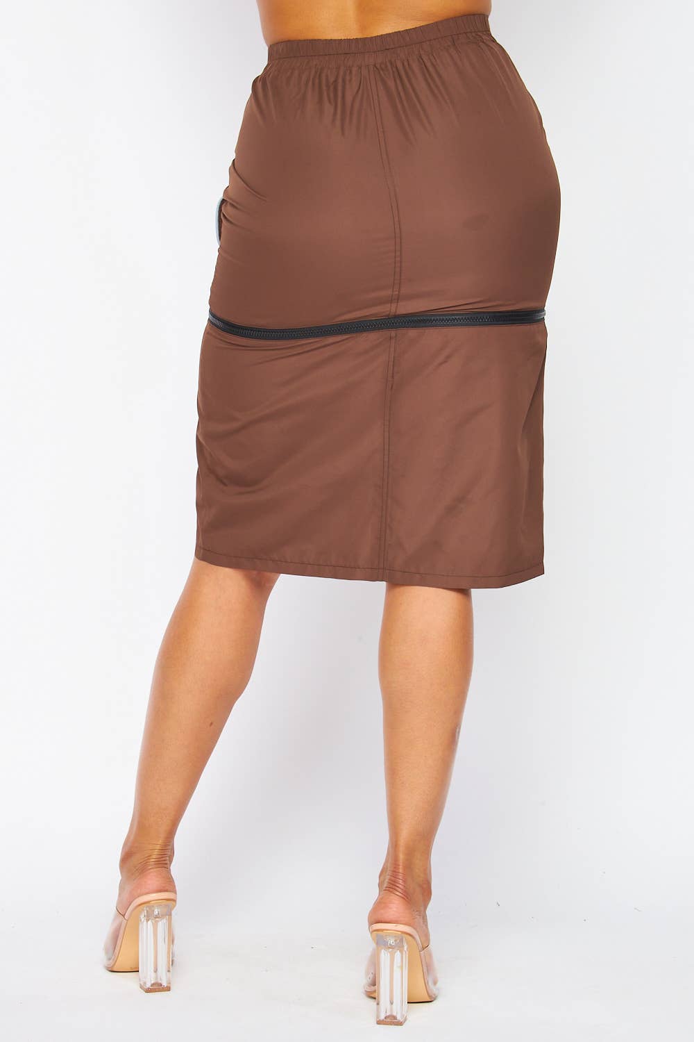 Hot & Delicious - Wholesale Rok - Dames - Midi minirok met cargozak en ritssluiting voor overdag en's avonds (HDS30508)3