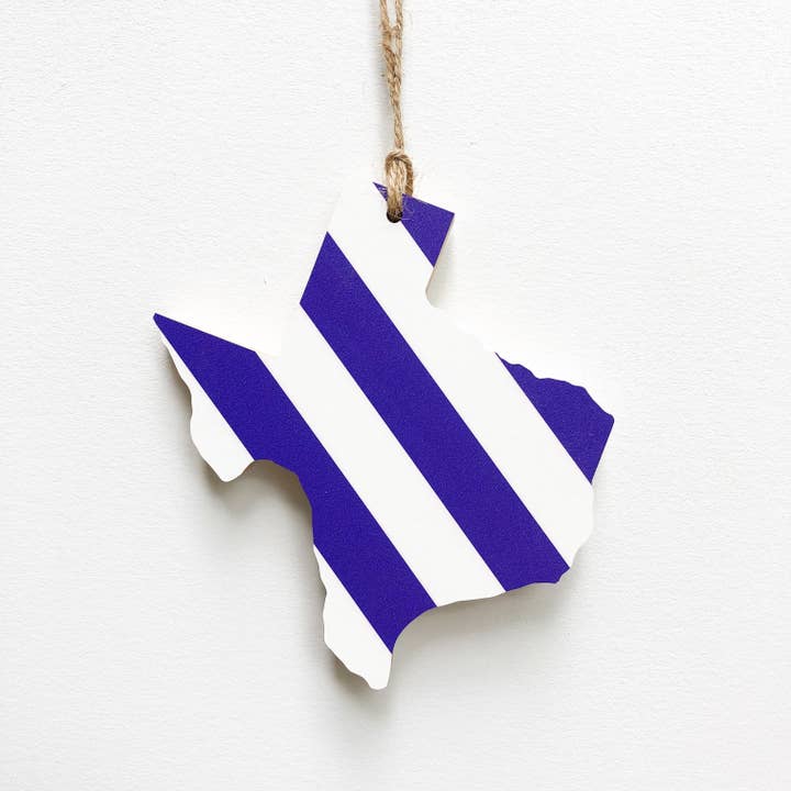 Hemlock & Heather - Wholesale Ornament - Blue/White/Red Team Spirit Texas Ornaments3