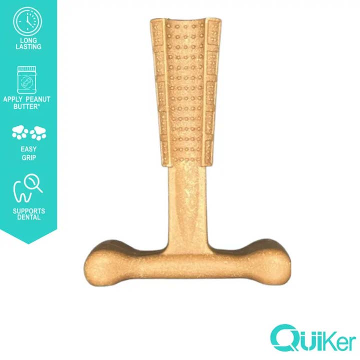 Quiker Pet Products - Wholesale Pet Chew Toy - Dog - 7" (18cm) Bamboo & Nylon Dog Chew/Toy T-Bone - 6 Pack Inner3