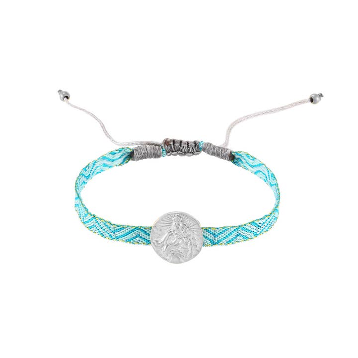 Plata y Minerales - Wholesale Charm/Dangle Bracelet - SteelBracelet-Virgin of Guadalupe-12mm-GoldColor and SilverColor9