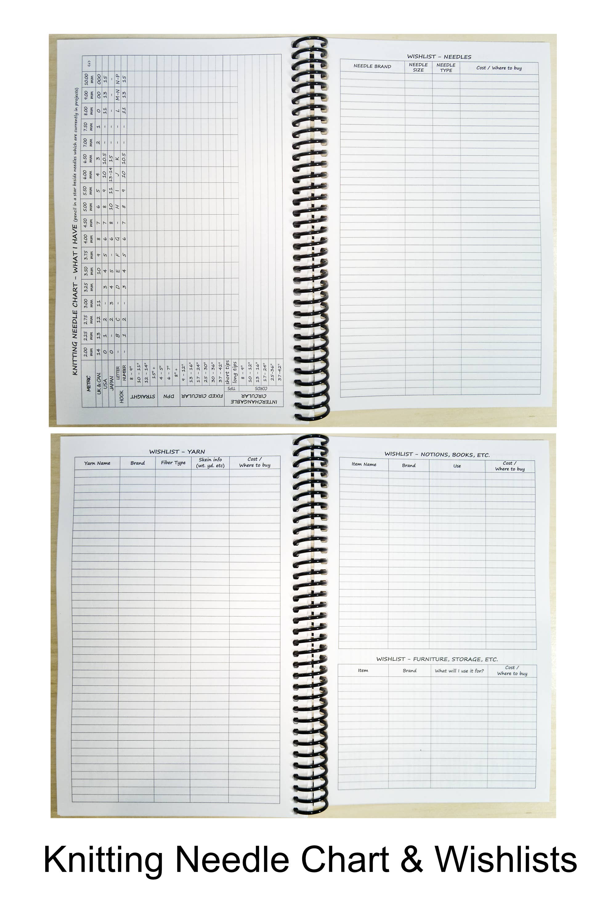 BeeGreen & CraftsPlannersPlus - Wholesale Planner - Knitting Project Planner [Spiral Bound]5