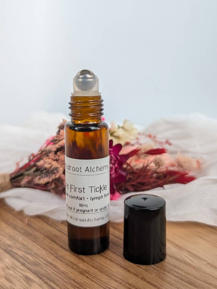 At First Tickle Aromatherapy Roller • Throat Comfort for wholesale by Wildroot Alchemy