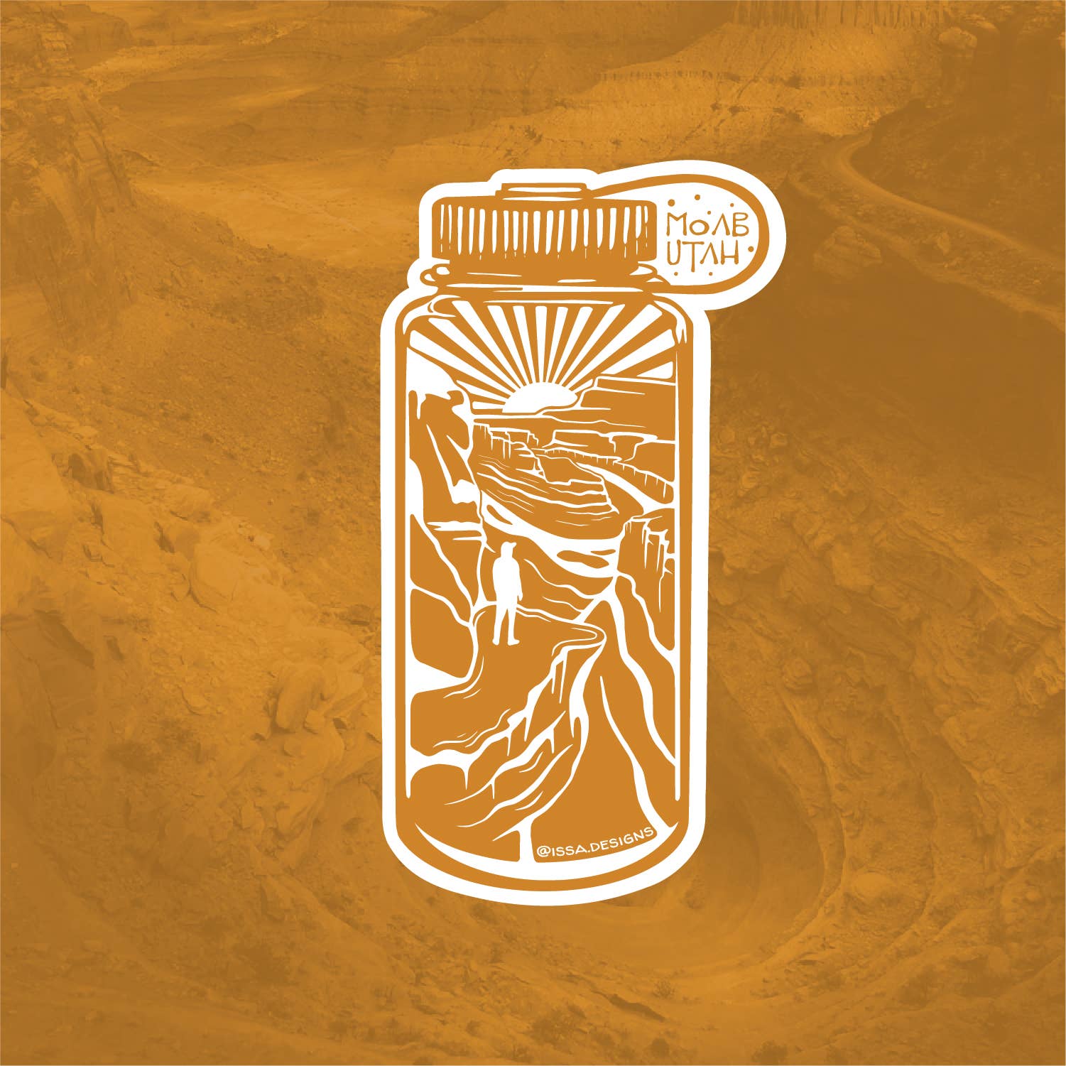 Issa Designs - Wholesale Sticker - Desert Nalgene Stickers