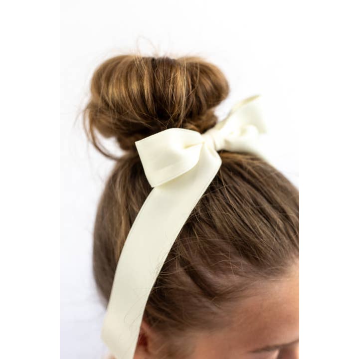 Grace & Grandeur - Wholesale Hair Bow - Women's - Medium Matte Satin Hair Bow Barrette | Florence Bow13