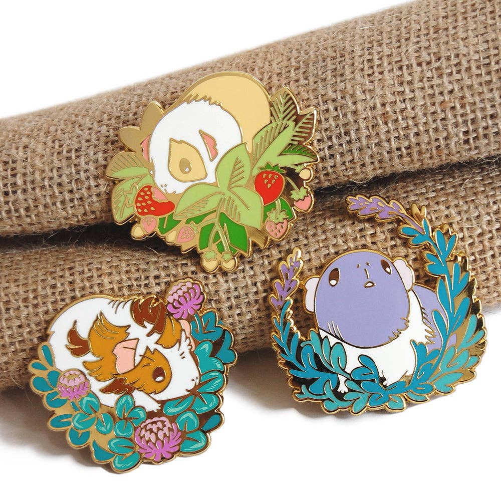 Floral Frolic - Vente Épinglettes/boutons - Épingle en émail Nourriture pour cochons d'Inde - Luzerne1