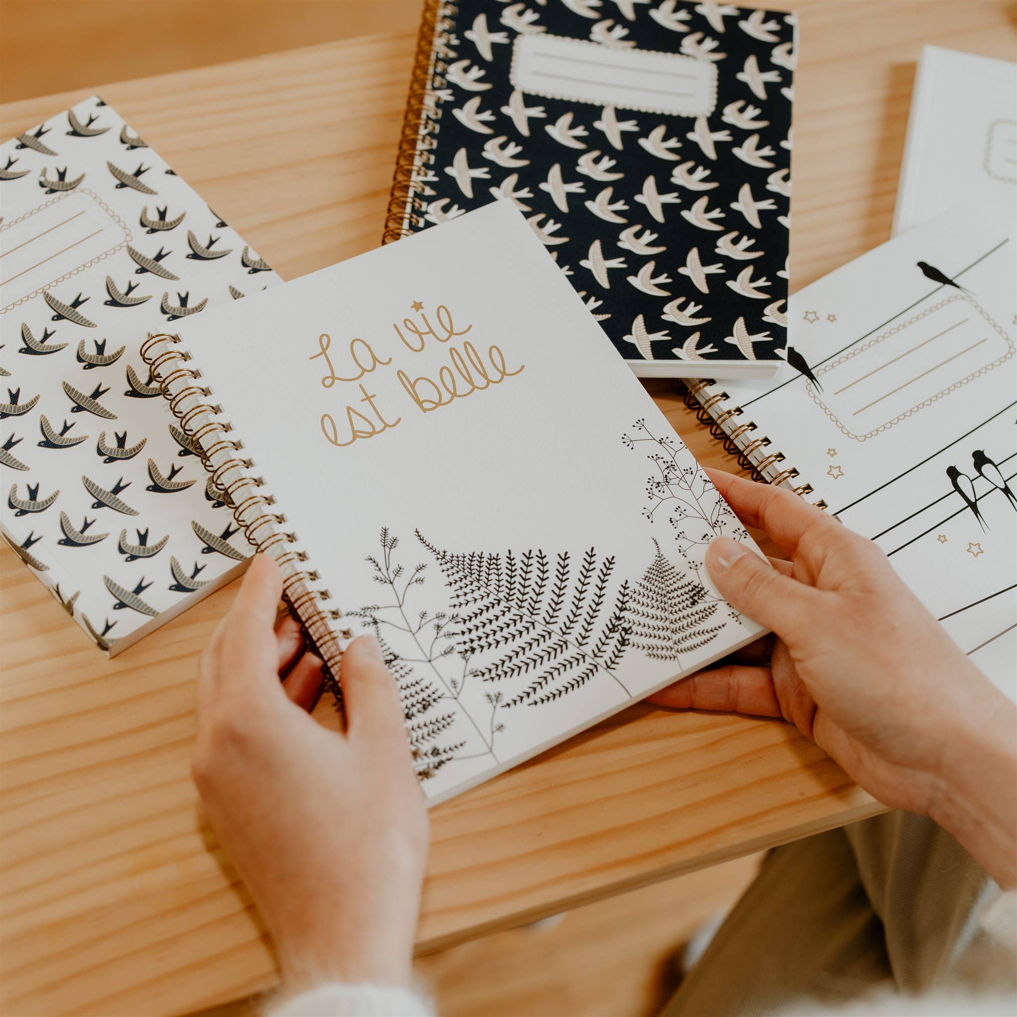 Les Petites Hirondelles - Wholesale Notebook - Spiral notebook - Life is beautiful2