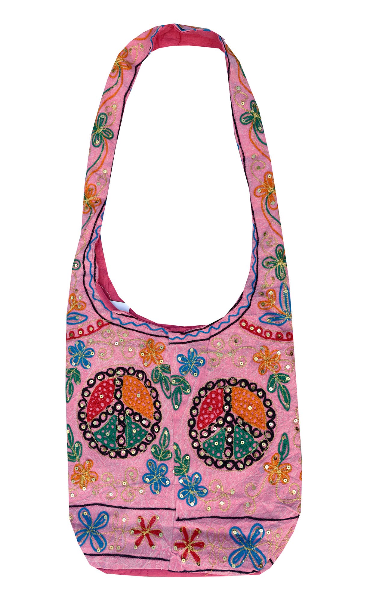 Lungta Imports - Wholesale Crossbody Bag - Women's - Peace Patch Bohemian Hippie Sling Crossbody Bag1