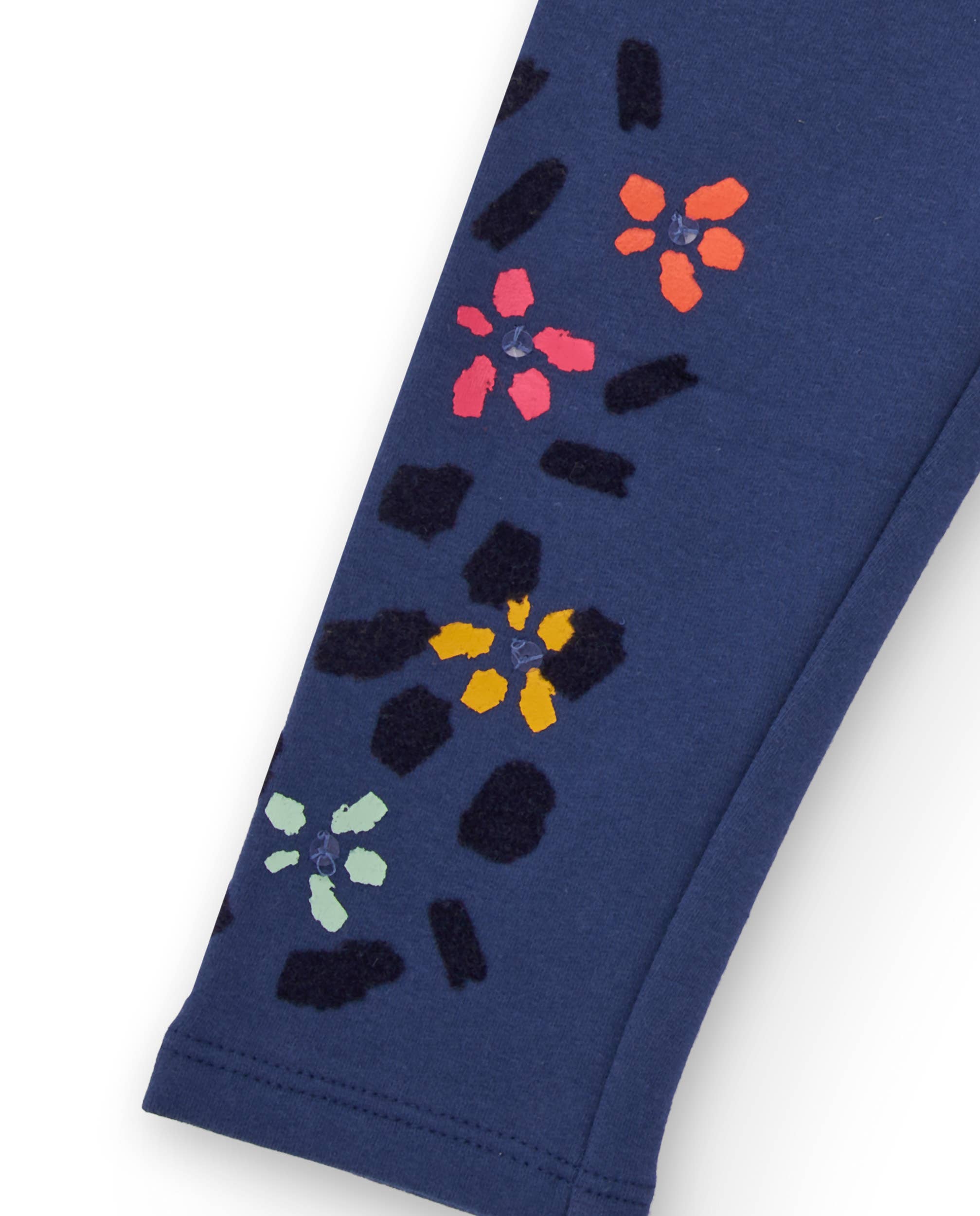 tuc tuc - Wholesale Fashion Leggings - Kids - Navy blue floral print leggings for girls3