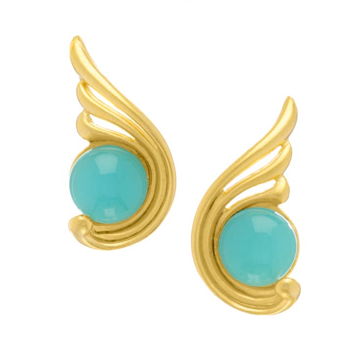 Villa Artemis Aqua Studs for wholesale by Susan Shaw