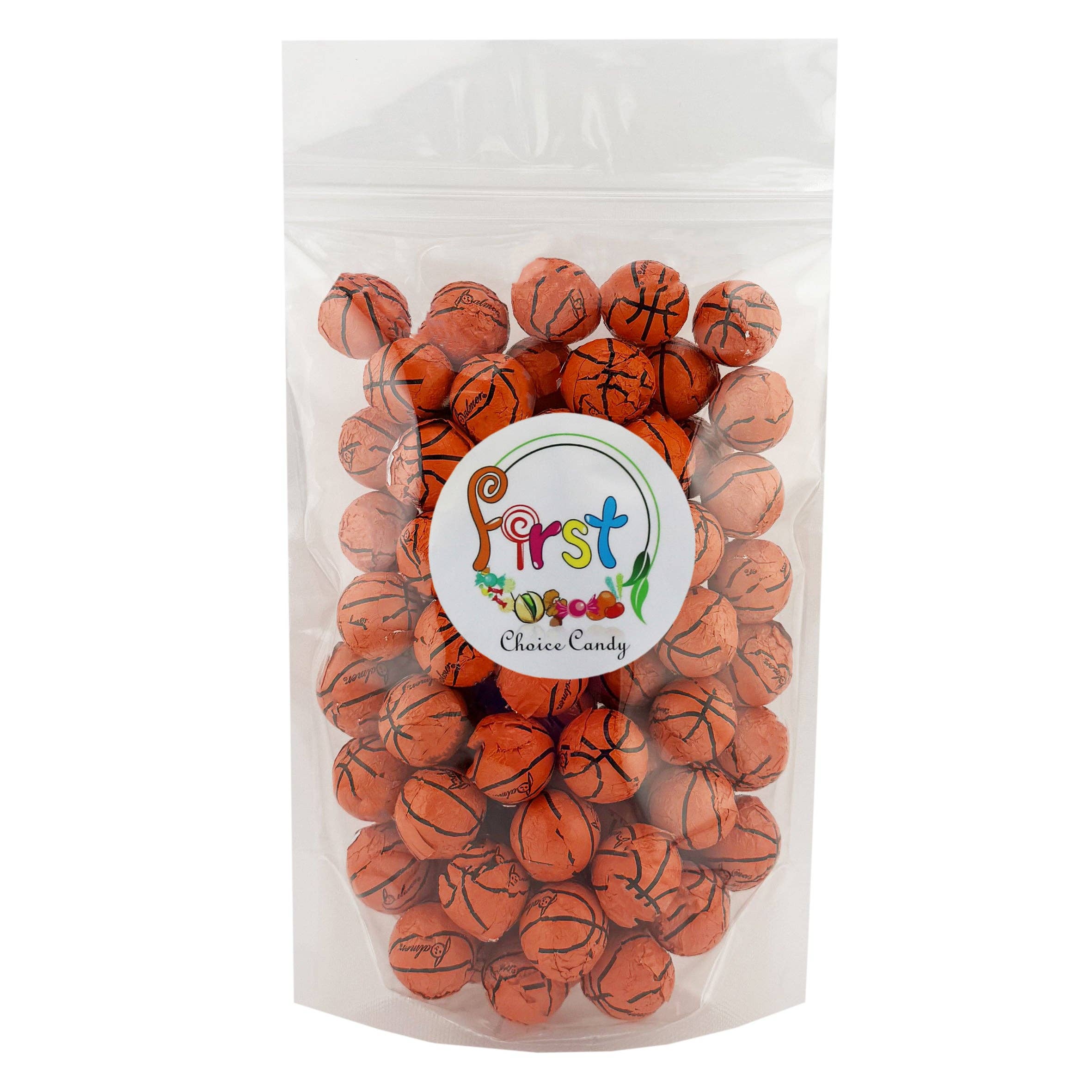 First Choice Candy – wholesale Chocolate-covered sweets – BASKETBALL MILK CHOCOLATE FOIL WRAPPED BALLS2