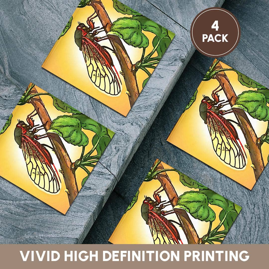 3dRose - Wholesale Coasters - 3dRose, Cicada Insect Black Outline Art, Coaster5