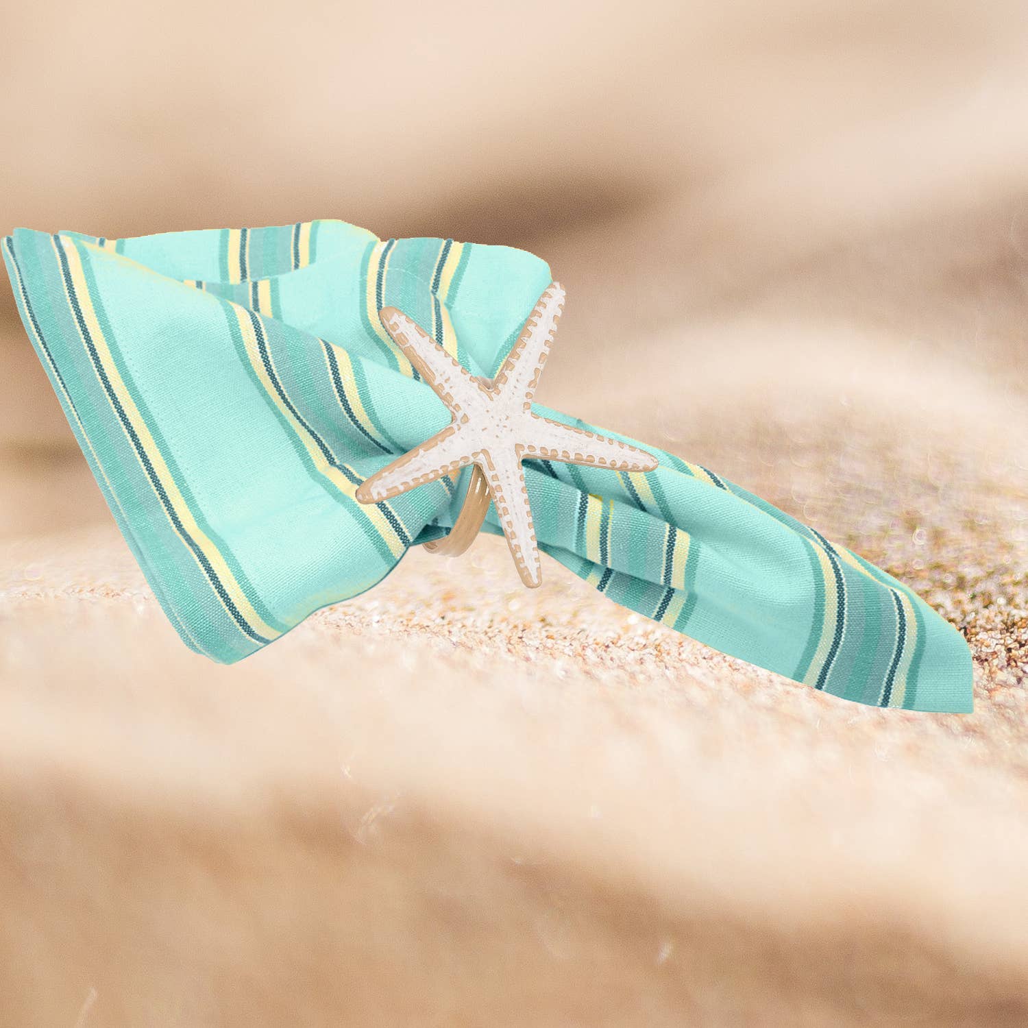 C&F Home - Wholesale Napkin Ring - Starfish Whitewashed Napkin Ring2
