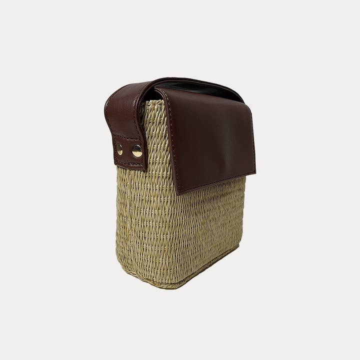 AHDORNED – wholesale Crossbody bag – Women's – Basket Weave With Faux Nappa Leather Crossbody Bag-The Celeste10