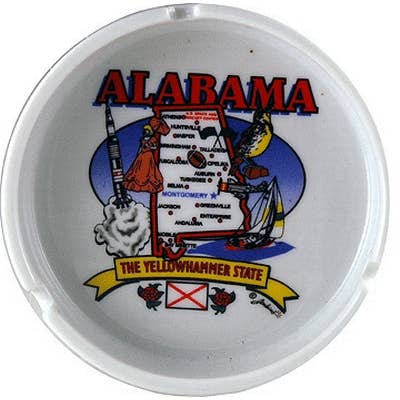Alabama Ashtray State Map for wholesale by Jenkins Enterprises