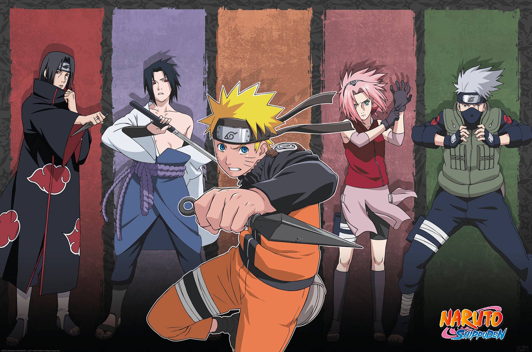 Close Up GmbH - Venta al por mayor Pósteres - Póster Naruto Shippuden, Naruto y sus aliados, 61 x 91,5 cm0
