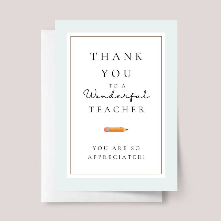 Carte de remerciement pour la Journée d'appréciation des enseignants pour la vente par Design Sprinkles