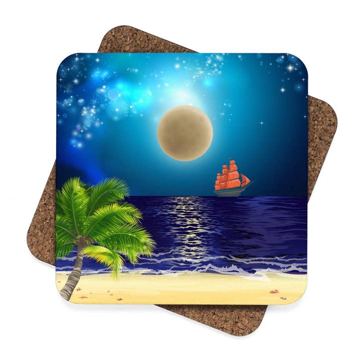 Blue Moon Coasters for wholesale by Almcleary