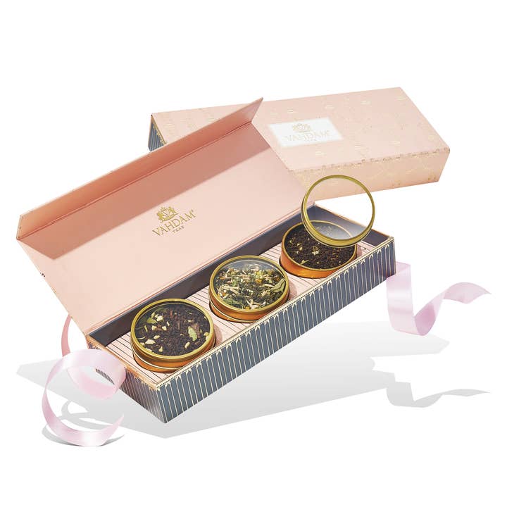 Vahdam Teas - Wholesale Losse thee - Blush - geschenkset met diverse theesoorten | 3 theesoorten met losse bladeren