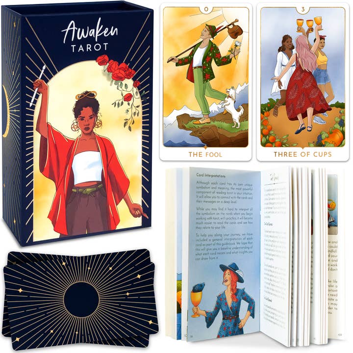 Awaken Tarot Cards with Guide Book - Modern Tarot Deck for wholesale by RYVE