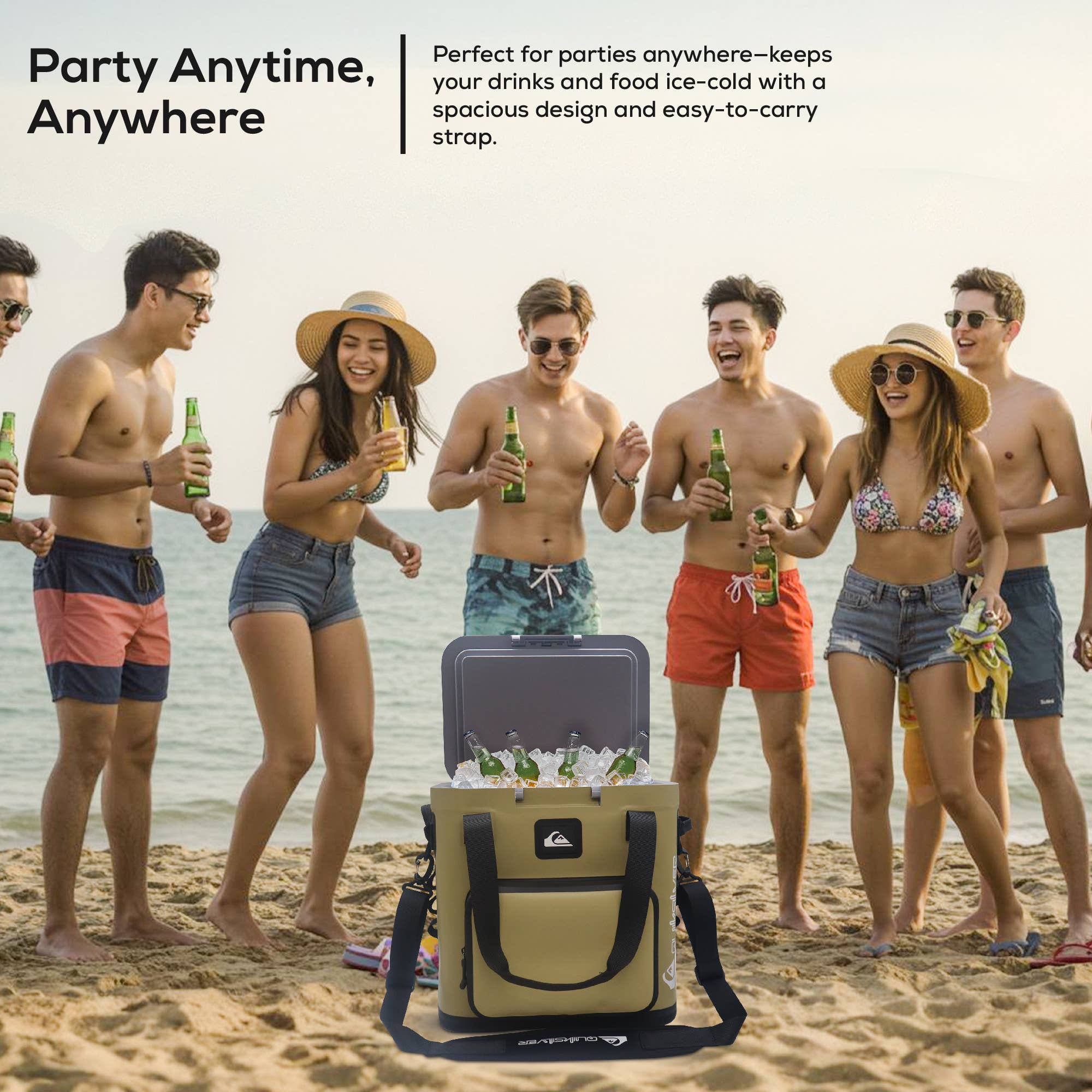 Quiksilver Hydration - Wholesale Cooler/Cooler Bag - Coastal Collection Zipperless Box Cooler 12