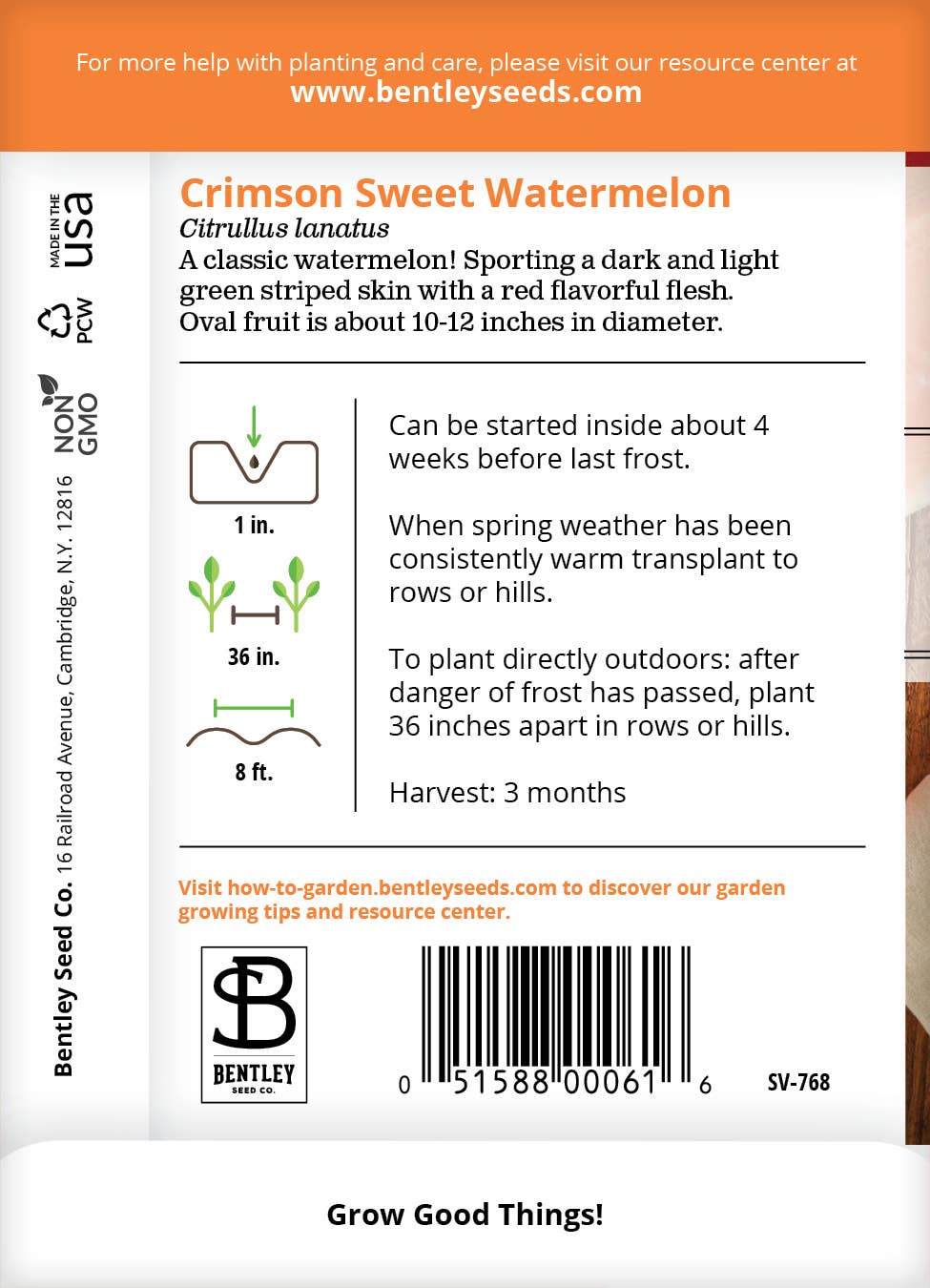 Bentley Seed Co. - Wholesale Plant Seeds - Watermelon-Crimson Sweet1