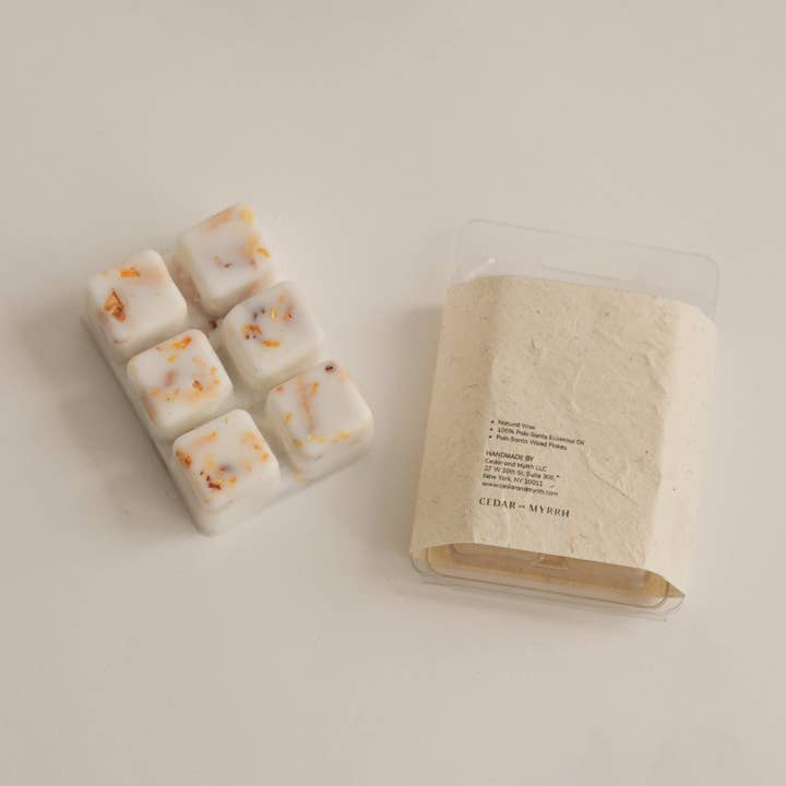 Cedar and Myrrh - Wholesale Wax melt - Natural Palo Santo Scented Wax Melts | 6 Cubes1