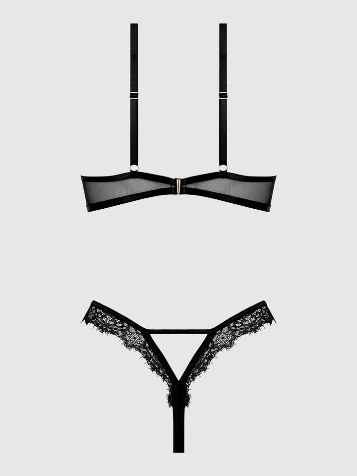 House of Desire - Wholesale Lingerie Bodysuit - Women's - NADIA LACE CUTOUT TEDDY