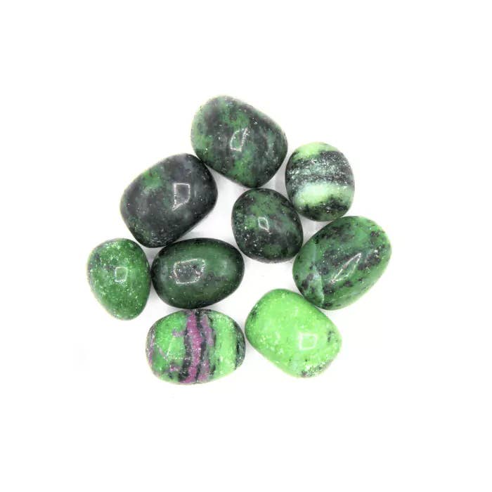 Ruby Zoisite 'A' Tumbled Stones 200 gr for wholesale by Green Tree