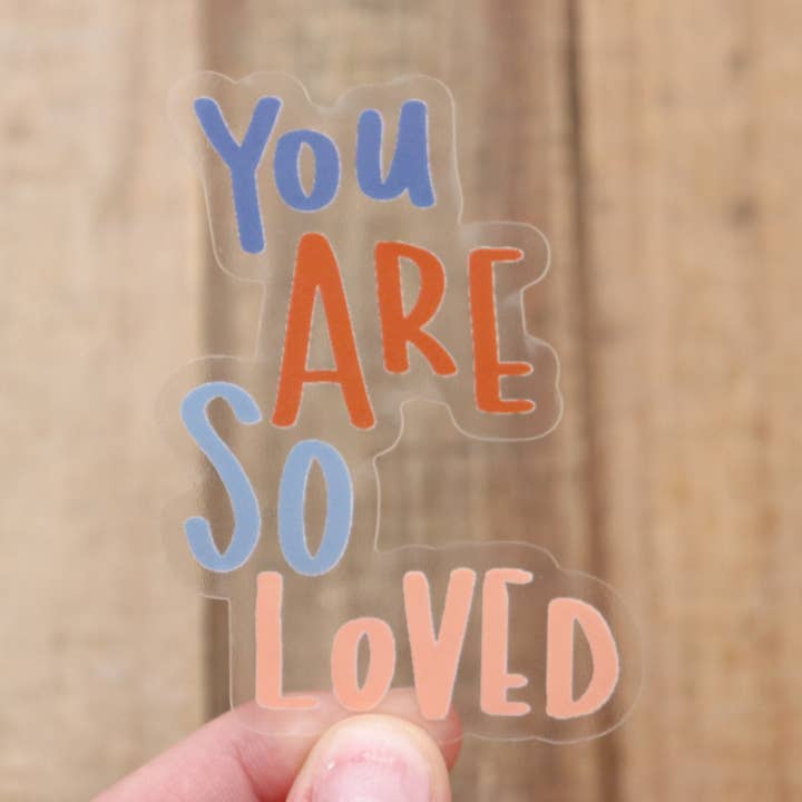 ERES TAN AMADO | Pegatina con dorso transparente para venta al por mayor de Nellie Nicole Designs