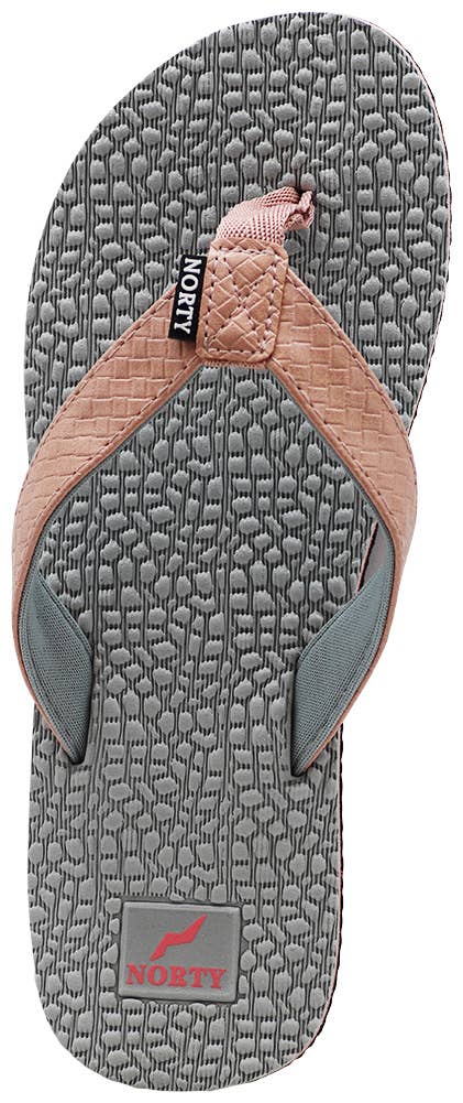 Eastern Off Price - Vente Tongs – femme - Tongs à assise plantaire rembourrée souple 41712 - Rose pâle/gris5