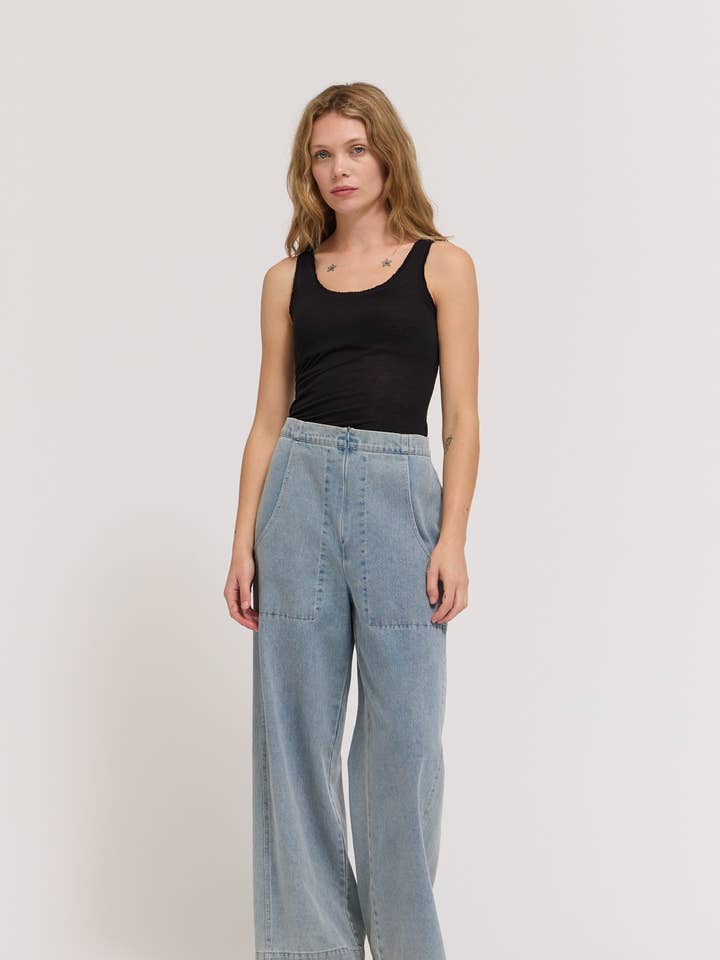 50625 - LANGE WIJDE BROEK voor wholesale door Grade & Gather