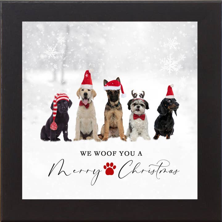 We Woof You A Merry Christmas Dog Puppy Gift Cute Art and other Purchase Wholesale dog frames. Free Returns & Net 60 Terms on Faire trending on Faire.