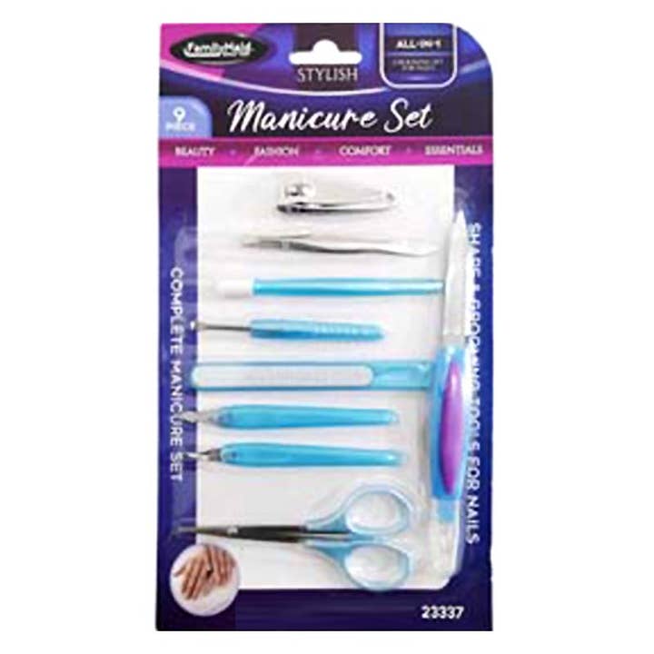 Deluxe Import Trading - Wholesale Nailcare set - 9 pc Manicure Set