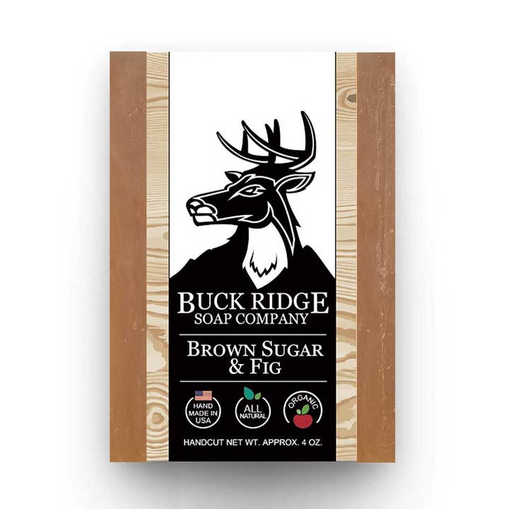 Savon artisanal au sucre brun et aux figues pour la vente par Buck Ridge Soap Company