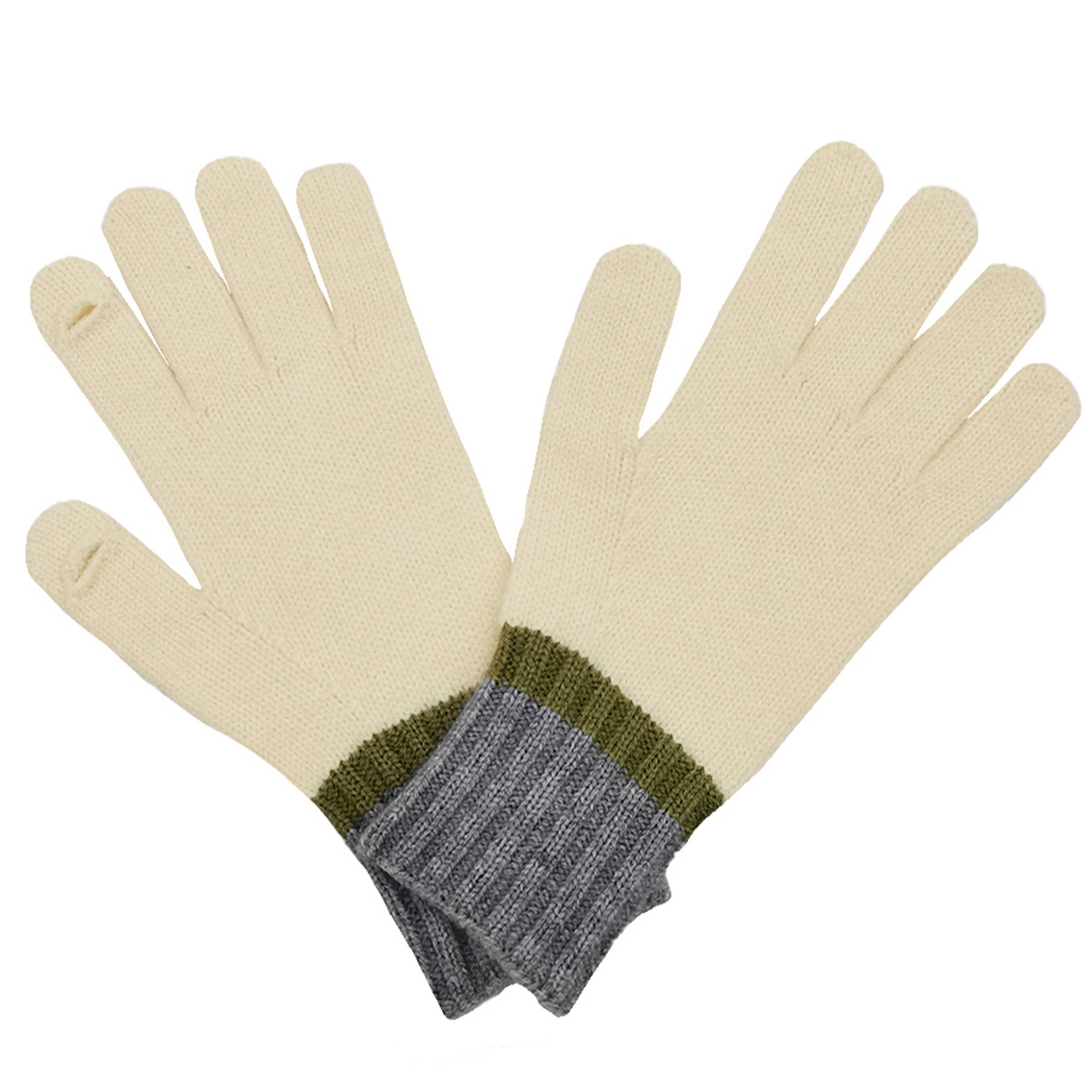 Hana - Wholesale Gloves – Women's - Three Tone Knit Plain Winter Long Gloves7