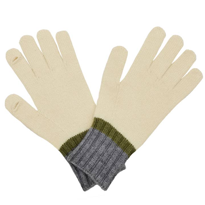 Hana - Wholesale Gloves – Women's - Three Tone Knit Plain Winter Long Gloves7