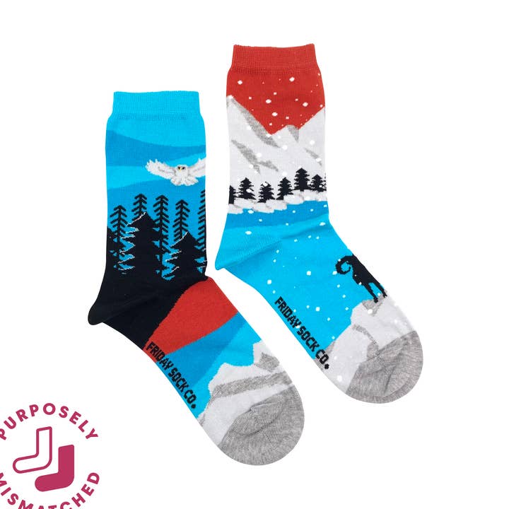 Chaussettes Paysage Canadien Montagnes Rocheuses pour Femmes pour la vente par Friday Sock Co.