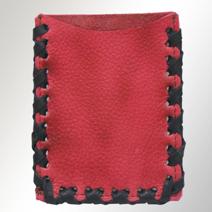 LS Western - Wholesale Card Holder - Unisex - ADCCM103 Rustic Hand-Stitched Leather Card Holder - Western Minimalist Wallet1