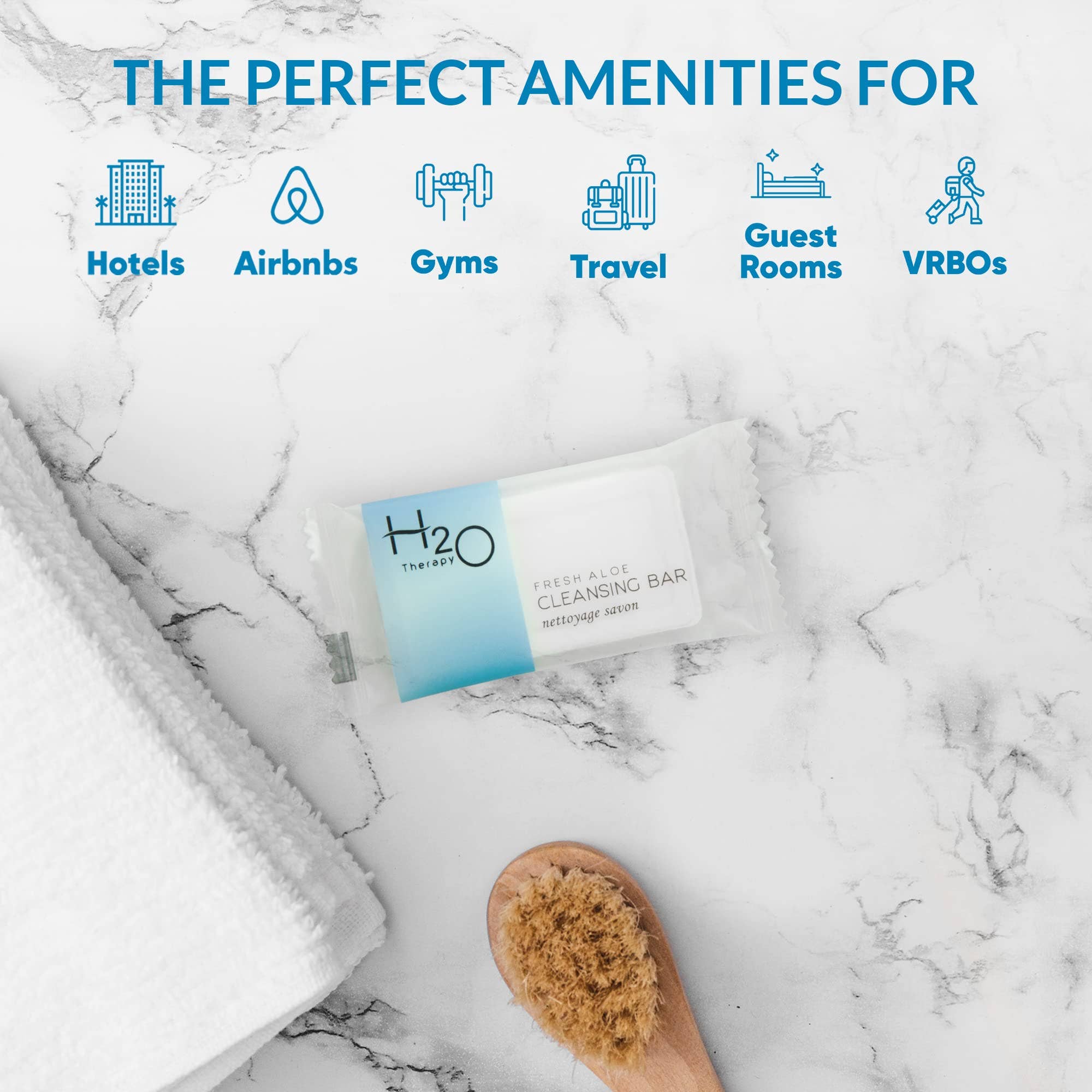 Diversified Hospitality Solutions - Vente Pains de savon - Savon en barre H2O, articles de toilette format voyage, 25 g (lot de 100)1