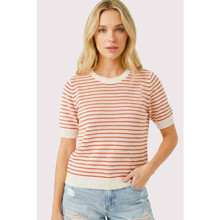 PULL À RAYURES POINTELLE pour la vente par STACCATO