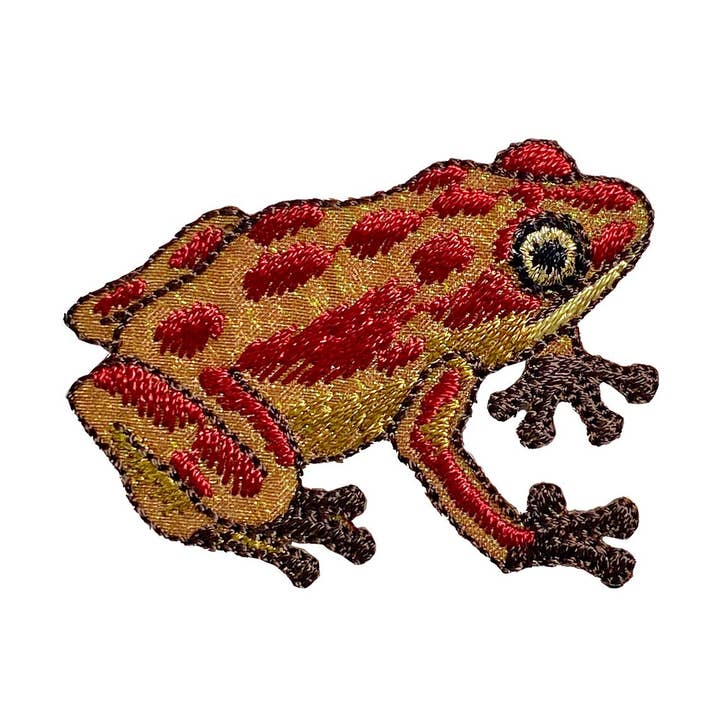 Rana de árbol roja, iridiscente brillante, parche termoadhesivo, insignia bordada para venta al por mayor de Wholesale Applique