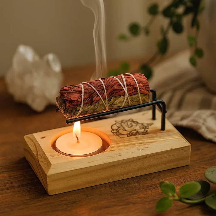 Green Tree - Wholesale Incense Holder - Palo Santo & White Sage Burner Ganesh2