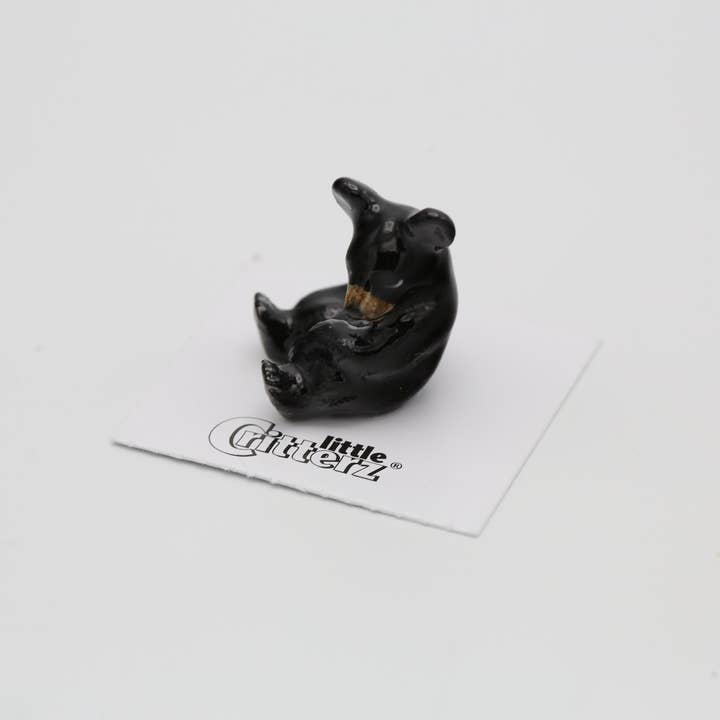 Little Critterz - Wholesale Decorative Figurine - Honey Black Bear Cub Porcelain Miniature1