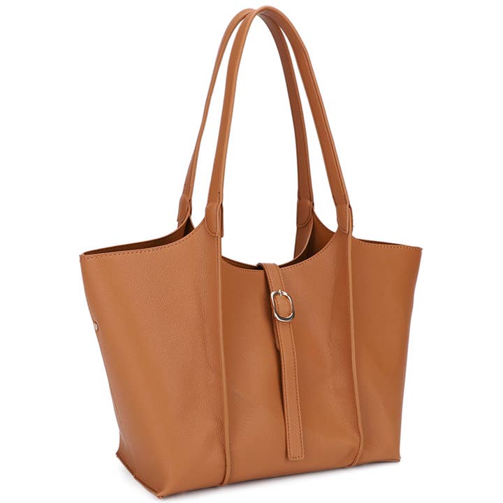 SAC TOTE ÉPAULE LISSE À LA MODE, ES 60391 6 pour la vente par JOIA ACCESSORIES