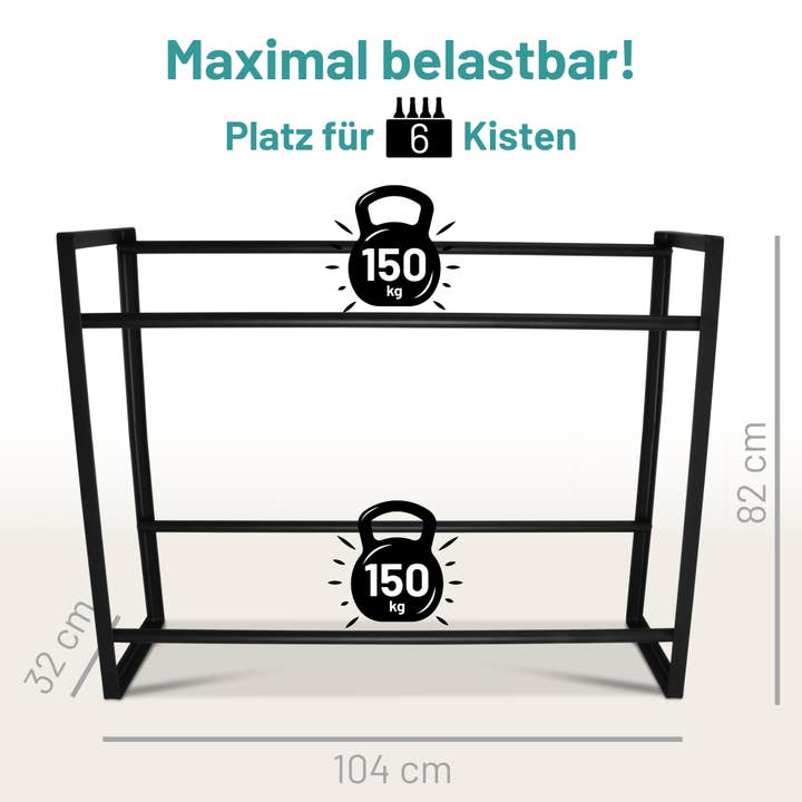 D&D Living – Caddy de cerveja/vinho por atacado – Cremalheira para caixas de bebidas D&D Living® para 6 caixas de metal2