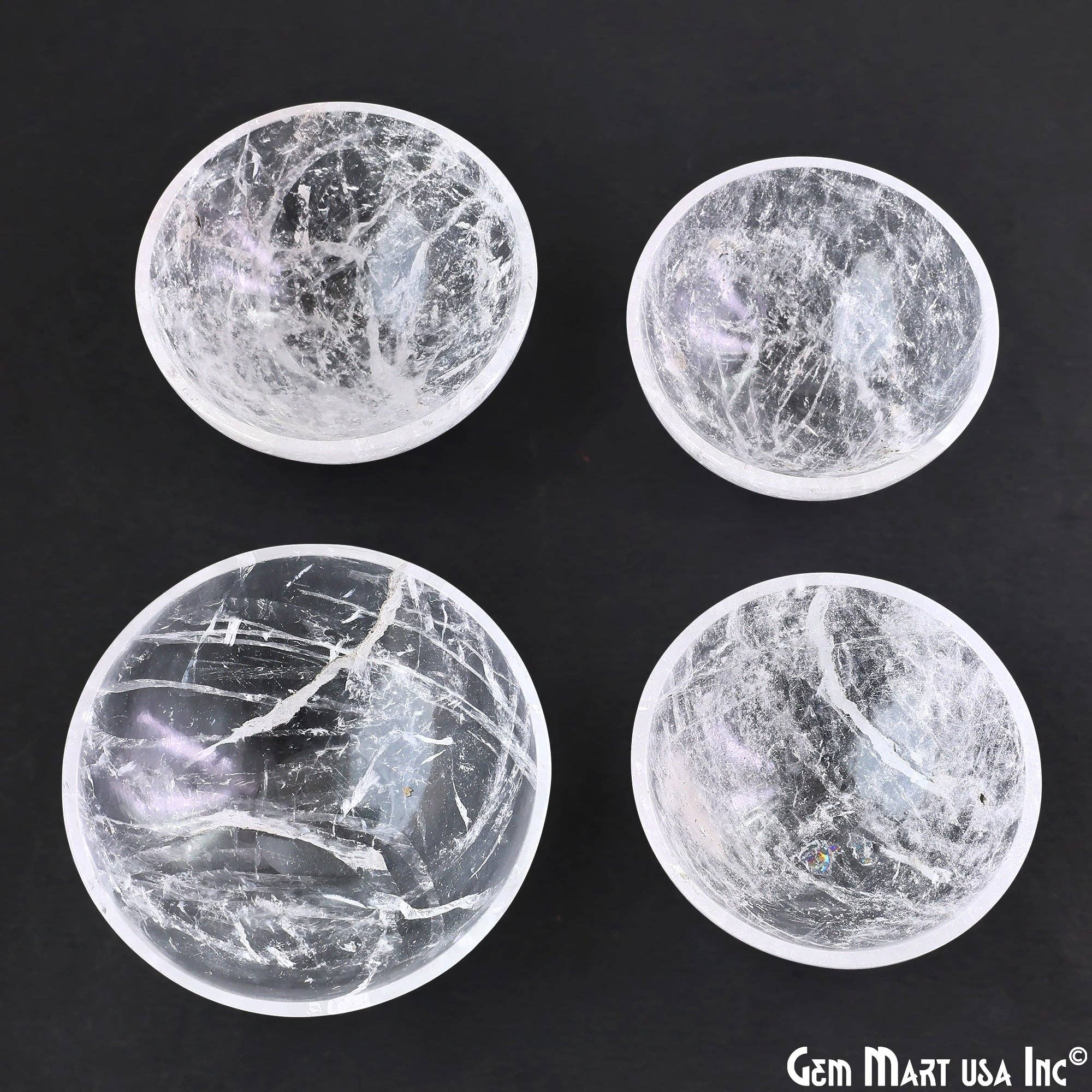 GemMartUSA – wholesale Decorative plate/dish/bowl – Natural Crystal Mini Carved Gemstone Bowl Cup 2 inch11